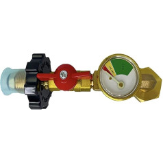 Mimoqk Propane Control Adapter, Angle Adapter Propane, Propane Tank Adapter, Brass Grill Connectors, Precision Control Converter, Grill Hose Adapter, Camping Adapter for Propane Refill Adapter