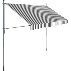SONGMICS Clamp Awning, 300cm, grey-white