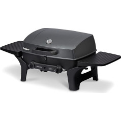 Enders Urban Pro Table Top BBQ with Die-Cast Aluminium Lid 2 Gas Stainless Steel Burner, Black, 51 x 70 x 94 cm