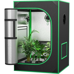 GrowZelt Grow Tent, High-Quality Protective Tent for Plants, Robust and Versatile, Easy to Assemble, 80 x 80 x 180 cm, Includes Perspective Window
