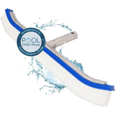 Duraol Pool Brush 46 cm, Pool Brush with Angled Corners and Aluminium Reinforcement, Pool Cleaning Brush Ideal for Telescopic Rod, Robust Pool Scrubber, High-Quality Pool Accessories