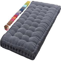 8-10 cm Thick Bench Cushion, Seat Cushion, Bench Seat Cushion for Indoor, Outdoor, Good Quality Washable Garden Bench Cushion, Rectangle Seat Cushion, Large for Chair, Floor, Office Chair (10F, 90 x
