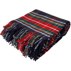Tweedmill Tartan Pure New Wool Picnic Blanket - Black, black