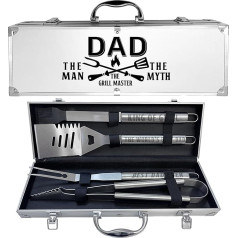 Dad Gifts from Daughter, Father's Day Dad Gifts for Him Heavy Duty Barbecue Accessories Kit for Backyard BBQ, Thick Stainless Steel Barbecue Utensils with Non-Slip Handle Tool for Man Birthday