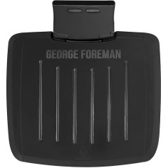 George Foreman Immersa Small Electric Grill [Removable Control Panel Allows Complete Washing and Dishwasher Safe of the Grill Machine, Energy Saving, Healthy, Toastie, Panini, Cooking Plate, B