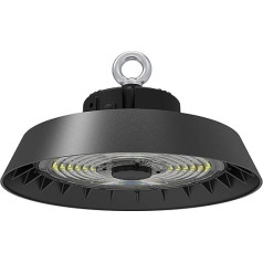 illumitec LED UFO Indoor Spotlight 150 W / 23,860 lm with Power Supply 5000 K Daylight White Low Glare 90° Industrial Lamp High Bay Light Hall Lighting Workshop Lighting Indoor Light IP65