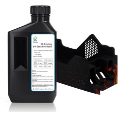 YOUSU High-Temp Resistant 3D Printer Resin - Up to 220°C, 3D Printing Resin for Engineering, Industrial Applications, Black, 1000 g