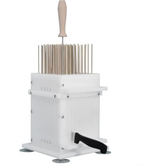 PODEC 81 Hole Kebab Maker Box, Multifunctional Vertical Skewer Machine, Durable Plastic Barbecue Meat Cutting Skewer Tool for Home Kitchens, Commercial Restaurants, Outdoor Picnic