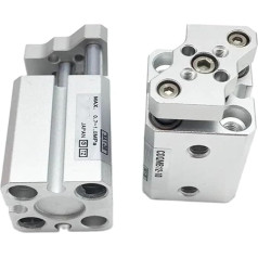 1 x CQMB/CDQMB12/16/20-5/10/15/20/25/30/35/40/50 Pneumatic Thin Cylinder SMC Type (CQMB16-5)