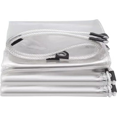 Transparent Rainproof PVC Tarpaulin, Canopies, Greenhouse Film, Protection Against Wind, Rain and Dust, Suitable for Greenhouses, Windows, Farms (300 x 300 cm)