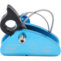 Self-locking rope gripper, fall protection with gripper clamp to protect against falls at high height for technical protection