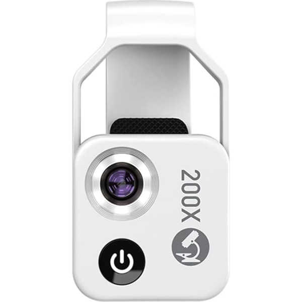 ZTBH Microscope Accessory Kit 200x Pocket Mini Microscope Lens Microscopic Slides (Colour: White)