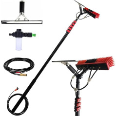 ‎Zentoria 3.6-10.2 m Water-Carrying Telescopic Rod, Glass Roof Cleaning Set, PV System, Universal Washing Brush, Window Cleaner, Telescopic Handle, Water-Filled Window Cleaner with Telescopic Handle (Colour: 55