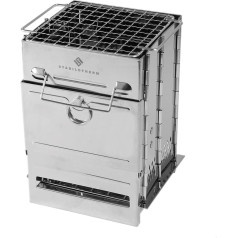 STABILOTHERM Stainless Steel Charcoal Grill Camping Outddor Foldable Mobile Grill Camping Grill Outdoor Grill Camping Grill Very Stable and Space-Saving