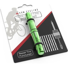 KOM Cycling Tubeless Tire Repair Kit for Bikes 8 Colors! Fixes Mountain Bike and Road Bicycle Tire Punctures