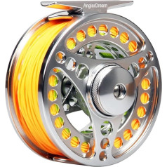 ANGLER DREAM 3/4 5/6 7/8 9/10WT Fly Fishing Reel with Line Combo 3 5 8 WT Fly Line Back Leader CNC Machined Fly Reel