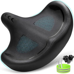 CDYWD Oversized Bicycle Saddle Men Women Comfortable Extra Wide Soft Foam Padded Bicycle Seat Ergonomic Universal Bicycle Saddle for Mountain Bike, City Bike, Ebike, Exercise Bike, Touring Saddle
