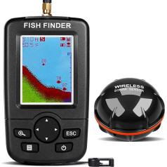 Portable Carp Fishing Fish Finder Sonar Detector Dot Matrix Fishing Echo Sounder Portable Fish Finder Sonar Sensor Fishing Finder Depth Locator