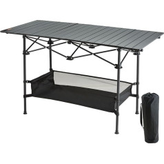 VEVOR Folding Camping Table 1150 x 550 x 700 mm, Folding Garden Table, Balcony Table, Multi-Purpose Table, 100 kg Load Capacity, Aluminium Alloy Camping Table, Folding Table, High Temperature