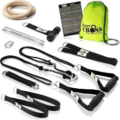 Premium Sling Trainer, Made in Germany, Tested & Certified, Sling Trainer Strength Training Set for Home and Outdoor Use with Door Anchor, Poster, Training Plan, Attachment Loop, 10 Year Warranty