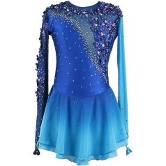 Hynyjxjy Handgefertigte Eislauf Kleider Für Mädchen Eiskunstlauf Kostüme Professionelle Gymnastik Tanz Kleidung Für Damen Rollschuhröcke Mit Glitzernden Strasssteinen