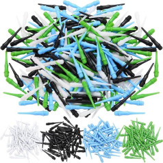 VioraWhite 200 Pieces 2BA Thread Soft Dart Tips Plastic Replacement Dart Tips Multicolor Soft Darts Accessories