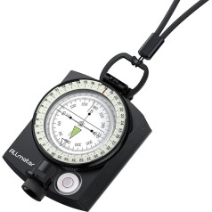 ALLmeter Compass Outdoor Waterproof IP54 Compass Small with Carry Bag Instructions for Camping Hunting Hiking Geology Activities
