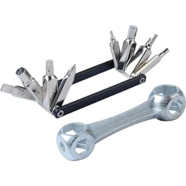 Nainsect Bicycle Tool Set, 8 in 1 Mini Bike Multi Tool Set, Mountain Bike Repair Tool Kit with Bicycle Bone Wrench, 6-15mm Bicycle Wrench, Portable for Travel, Emergency Maintenance