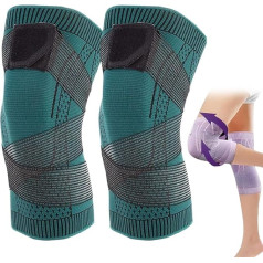 Knee Compression Cuff, Best Knee Support, Knee Compression Cuff, Knee Compression Cuff for Women and Men, Knee Support Cuff (Green, XXL)