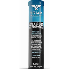 TRIAX Atlas 600 Blue Fully Synthetic Grease - High Temperature Grease -40°C to +204°C - NLGI-2 - Wheel Bearing/Rolling Bearing - Long-Lasting Grease - Marine - Waterproof - High Performance Grease