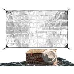 Insulating Camping Mat for Outdoor, Beach Tent Sleeping Pad, Outdoor Camping Foam Pad, Portable Foam Sleeping Pad for Tent, Aluminium Foil Insulated Sleeping Mat, Waterproof Sleeping Pad for Tent