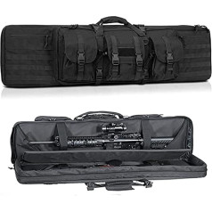 Tactical Rifle Case Long Gun Bag for Rifles Soft Rifle Case Range Bag Shotgun Case Rifle Tactical Rifle Backpack for Hunting Shooting (Colour: Black, Size: 118