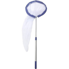 Hemobllo Fliegennetz für Fliegen, professionell, einziehbar, Fischnetze im Freien, Spielzeug für Kinder, zum Fangen von Insekten, Bugs zum Angeln, Blau