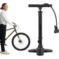 EXBERT Fahrradpumpen mit PSI-Messgerät, tragbar, Ballpumpe für Fahrradboden, 230 PSI | Zubehör für Freizeit im Freien, für Mountainbikes, Luftmatratzen, Bälle