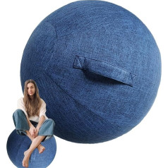 FZSERUN Cover for Gymnastics Ball Chairs, Yoga Ball Cover with Handle, 55/65/75 cm Protective Ball Cover, Yoga/Exercise/Balance Ball for Home Use (Without Yoga Ball)