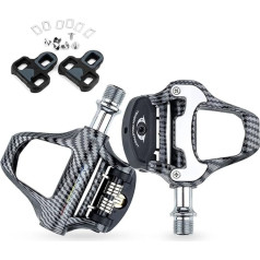 HOUSON Bicycle Pedals, Carbon Fibre Bike Pedals Carbon Road Bike Pedals Compatible with Look KEO Grip Cycling Cleats Pedals