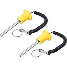 sourcing map Pack of 2 8 mm x 80 mm Weight Stack Pen with Pull Rope Magnetic Strength Training Device Accessories for Fitness Training Yellow