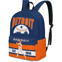 QUVAEKW Baseball Backpack for Boys Men Baseball Team Fan Gift Bookbag 17 Inch Lightweight Laptop Daypack Shoulder Bag