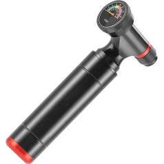 CO2 Bicycle Tyre Inflator, Bicycle Air Pump with Pressure Gauge - Multipurpose Bicycle Hand Pump, Bicycle Tyre Pump - Powerful Bicycle Tyre Air Pump, Bicycle Tyre Inflator for Mountain Bikes, Road