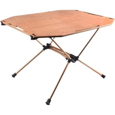 AMYSTY Camping Table Folding Table Folding Table Made of Wood and Aluminium Alloy Portable Lightweight for Outdoor Use Folding Camping Table Camping Table