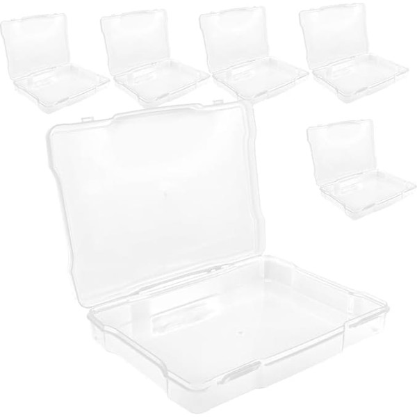 BESPORTBLE 6 Boxes Shelves Five Small Parts Organiser Stackable Storage Boxes Storage Box Photos Carry Bag Storage Container Made of Plastic PP Transparent