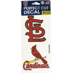 Major League Baseball Set of 2 Die Cut Sticker, 4 by 8-Inch