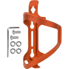 Bicycle Water Bottle Cage, Bicycle Water Bottle Holder, Lightweight Universal Water Cup Holder Made of Aluminium Alloy (Orange), Riding Rack and Storage