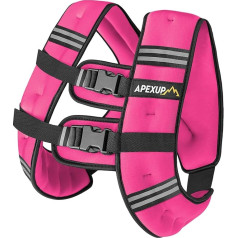 APEXUP Weight Vest for Men 5lb/10lb/15lb/20lb/25lb/30lb with Reflective Band Weight Vest for Women Workout Equipment for Strength Training Running