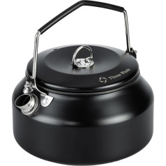 Thous Winds 1L Camping Kettle, Portable Camping Teapot, Lightweight Stainless Steel Teapot, Fast Heating Boiling Water for Outdoor, Campfire, Hiking, Camping, Picnic