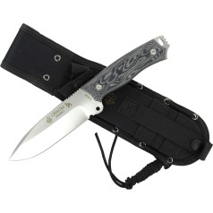 J&V CHACAL MAKRO Fixed Blade Knife for Outdoor Survival Bushcraft Hunting and Fishing, 15 cm Blade, Sheath, Handmade in Spain, Full Tang Knife