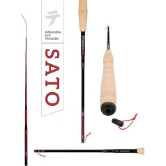 Tenkara USA SATO™ Fly Fishing Rod for Large and Small Fish Carbon Fiber Lightweight Telescopic Adjustable 3 Different Lengths (10ft/10ft/12ft/12ft/12ft/12ft/12ft/12ft/12ft/12ft