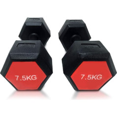 E-Deals Sports - Set of 2 x 7.5kg Portable Hand Dumbbells Hex Dumbbells Home Aerobics Fitness Gym Training (04th # 2 x 7.5kg)
