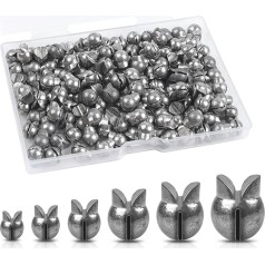 100 Stück Split Shot Angelgewichte Sinker – abnehmbare runde Blei-Tropfengewichte, kleine Angelschnurgewichte für Süßwasser, Salzwasser, Barschangeln