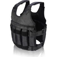 Weight Vest, Adjustable Training Vest Training Weight Vests Fitness Vest with 12 Bags / Maximum Load Capacity 5 kg (Sand and Steel Plate are Not Included)